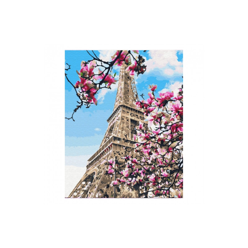 Brushme numerowanka 40x50cm 24 kol magnolia w Paryżu malowanie po nume