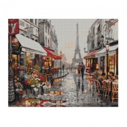 Brushme numerowanka 40x50cm 23 kol Paryż po deszczu malowanie po numer
