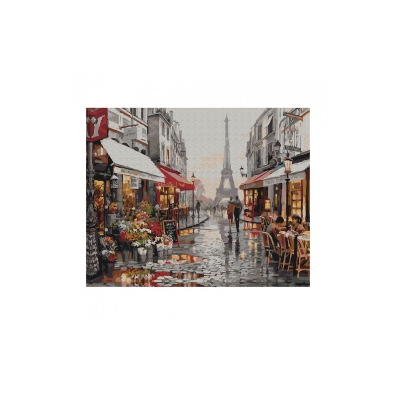 Brushme numerowanka 40x50cm 23 kol Paryż po deszczu malowanie po numer
