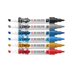 Talens ecoline duo tip urban landscape set zestaw 6 pisaków - sklep pl