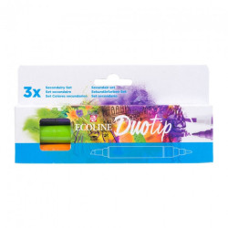 Talens ecoline duo tip secondairy set zestaw 3 pisaków - sklep plastyc