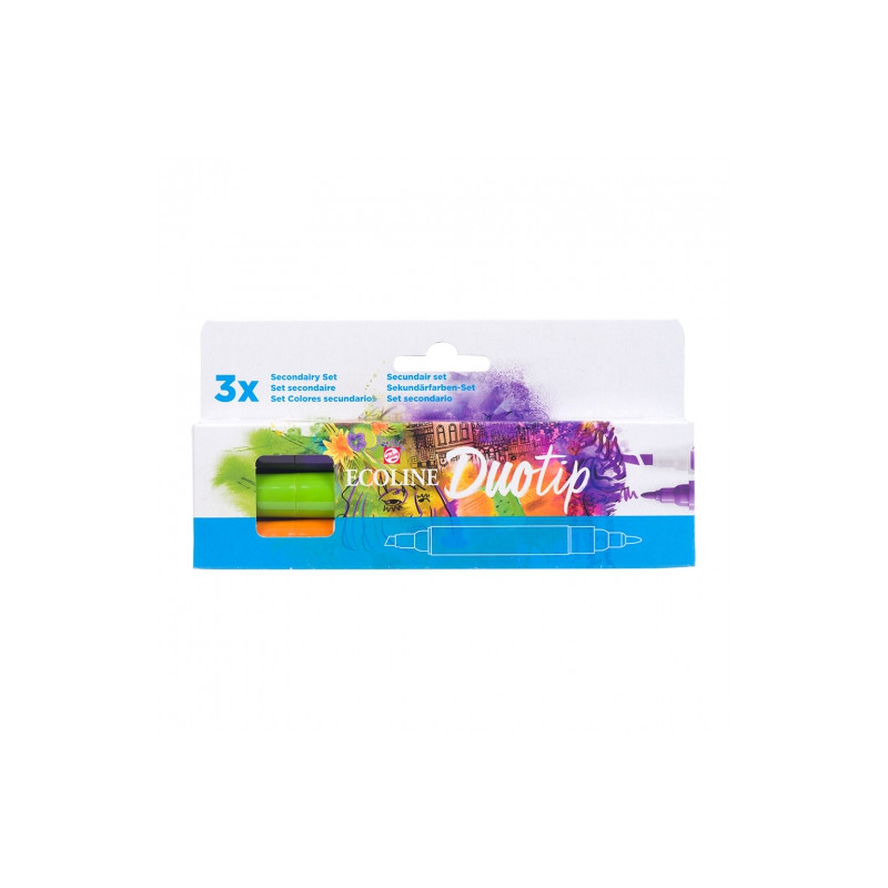 Talens ecoline duo tip secondairy set zestaw 3 pisaków - sklep plastyc
