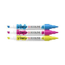Talens ecoline duo tip primary set zestaw 3 pisaków - sklep plastyczny