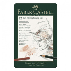 Faber-Castell pitt monochrome zestaw 12szt - sklep plastyczny - szał d