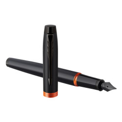 Parker IM fine flame orange ring fountain pen