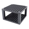 Square plastic stand for brushes