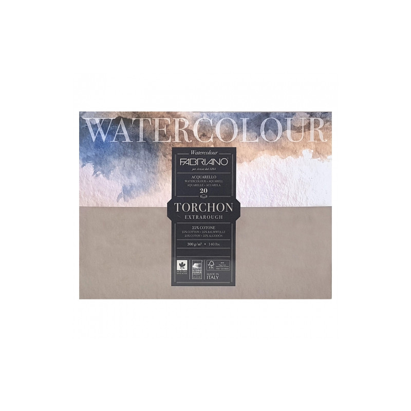 Blok Fabriano watercolour torchon do akwareli 300g 20ark - sklep plast