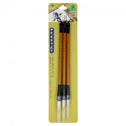 Maries set of 3 natural goat and sable brushes for calligraphy