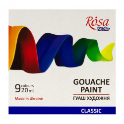 Rosa Studio classic zestaw gwaszy 9x20ml kartonowe opakowanie - sklep