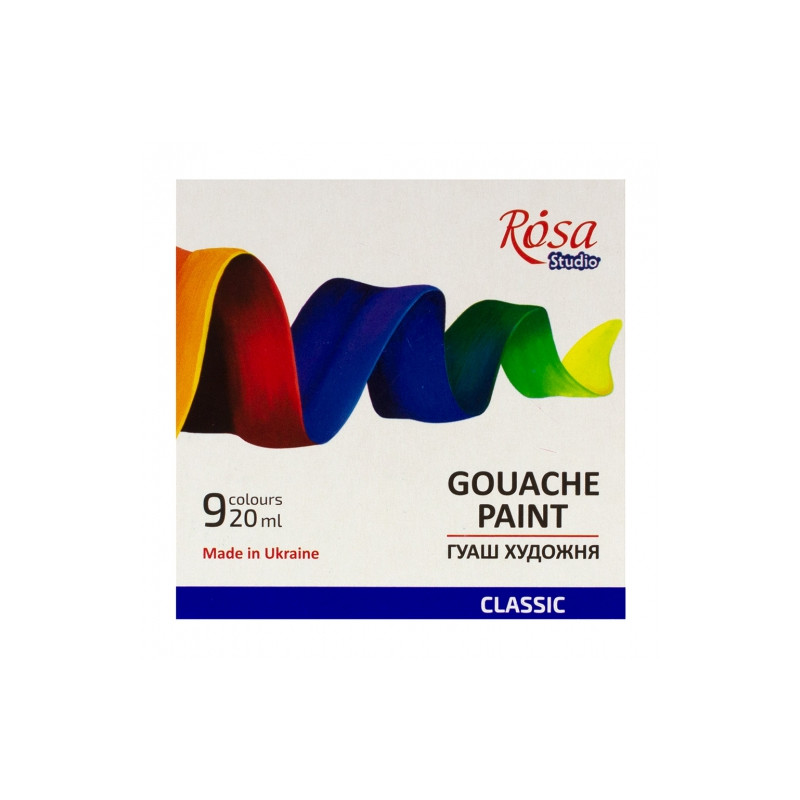 Rosa Studio classic zestaw gwaszy 9x20ml kartonowe opakowanie - sklep