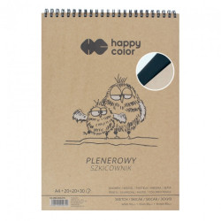 Szkicownik Happy Color plenerowy 80-90g 20+20+30ark na spirali - sklep