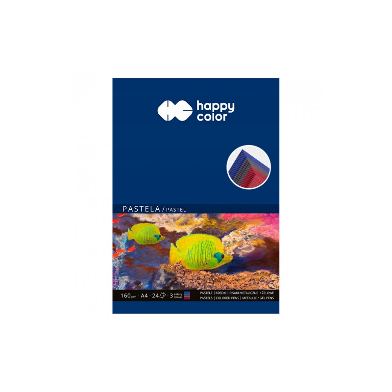 Blok Happy Color pastel 160g 24ark 3 kolory - sklep plastyczny - szał