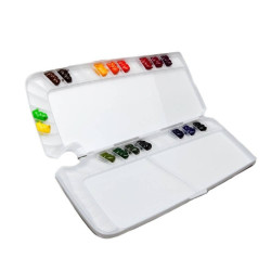 Mijello bulletproof glass 38 kolorów paleta plastikowa 18.5x37x3 cm -