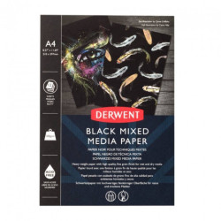 Blok derwent black mixed media A4 300g 12ark czarny - sklep plastyczny