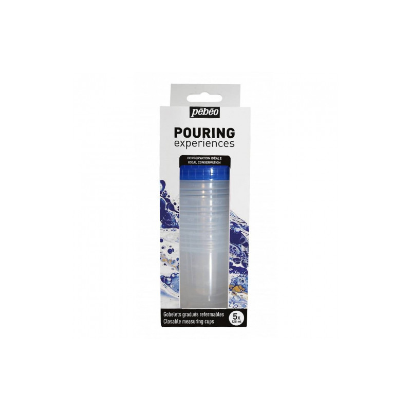 Pebeo pouring set of cups 5 x 120 ml