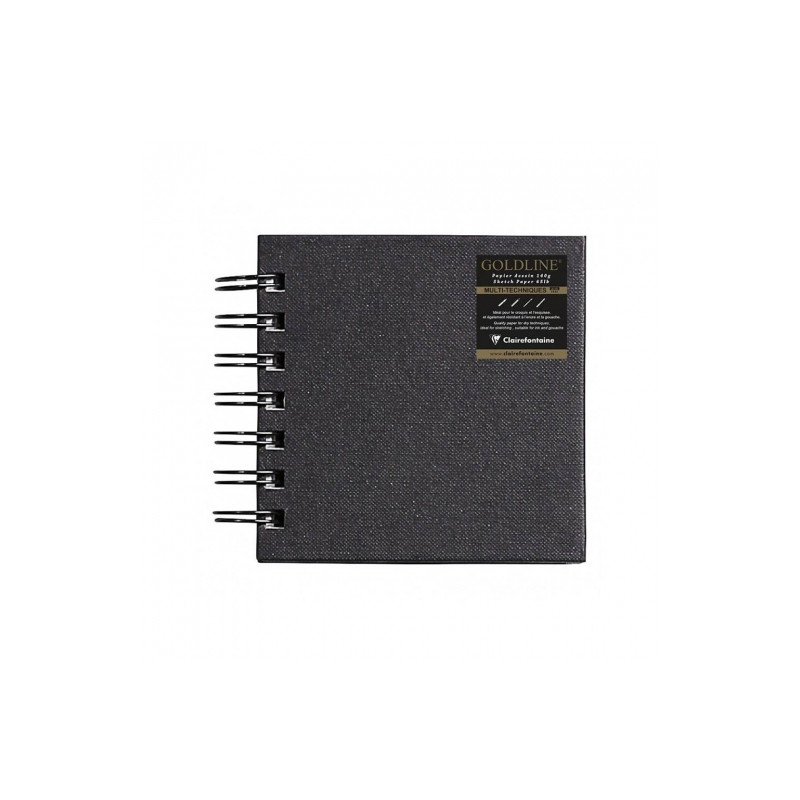 Clairefontaine goldline spiral sketchbook white sheets 140g 64 sheets
