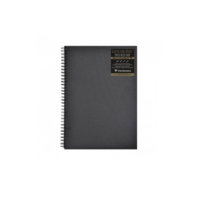 Clairefontaine goldline szkicownik portretowy czarne kartki A3 140g 64
