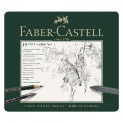 Faber-Castell pitt średni zestaw ołówków i grafitów - sklep plastyczny