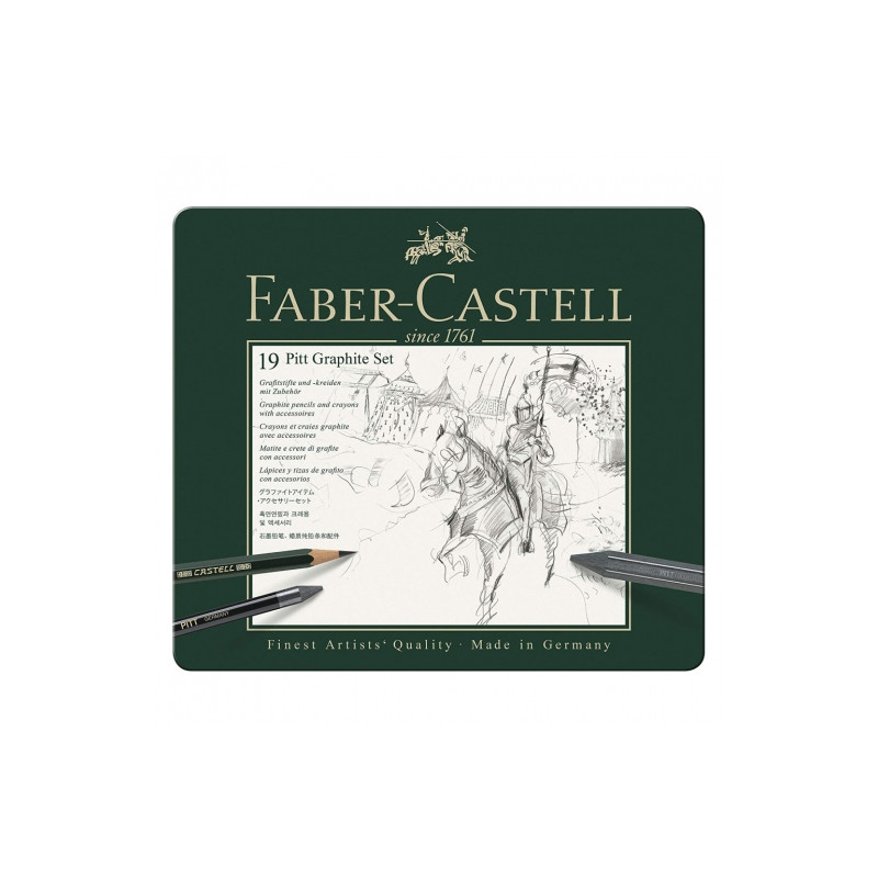 Faber-Castell pitt średni zestaw ołówków i grafitów - sklep plastyczny