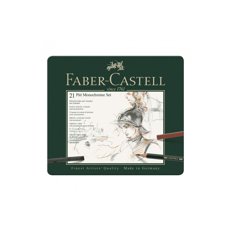 Faber-Castell pitt monochrome set of 21 pcs