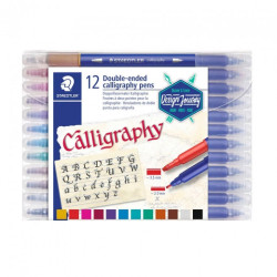 Staedtler calligraphy zestaw 12 dwustronnych pisaków  sklep plastyczny