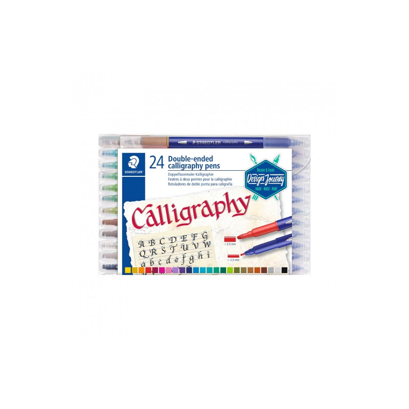 Staedtler calligraphy set of 24 double-sided pens