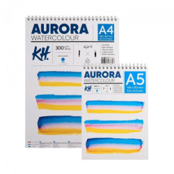 AURORA watercolor cold pressed small-grained block on spiral 300g 12 s