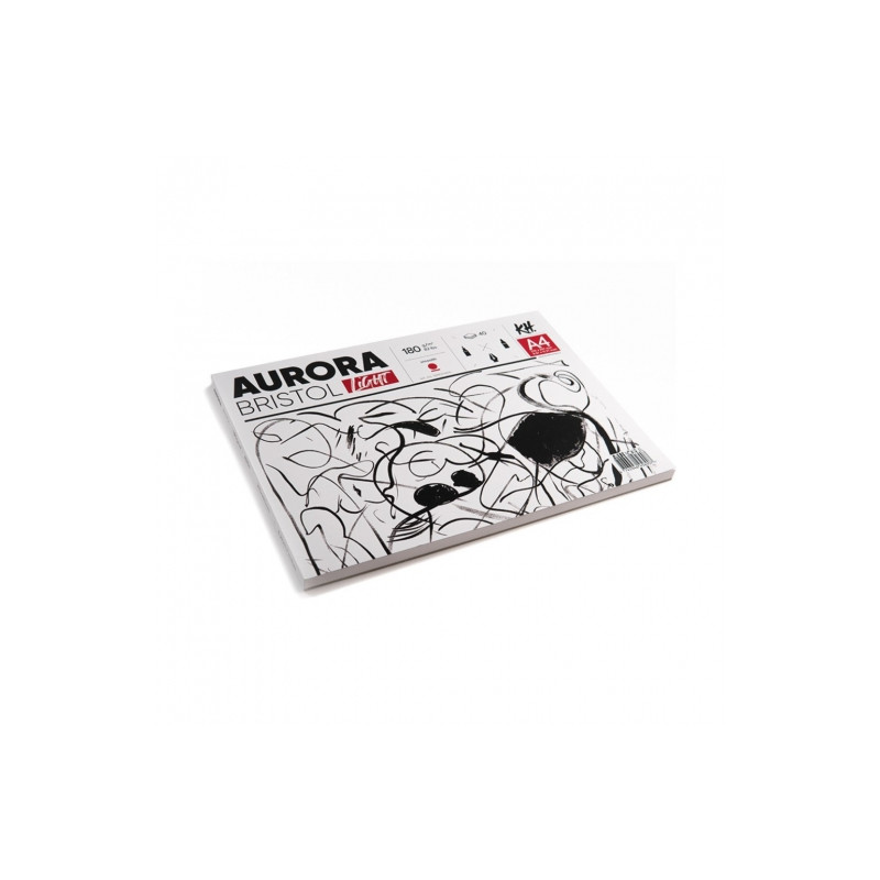 Aurora bristol light blok 180g 40ark - sklep plastyczny - szał dla pla