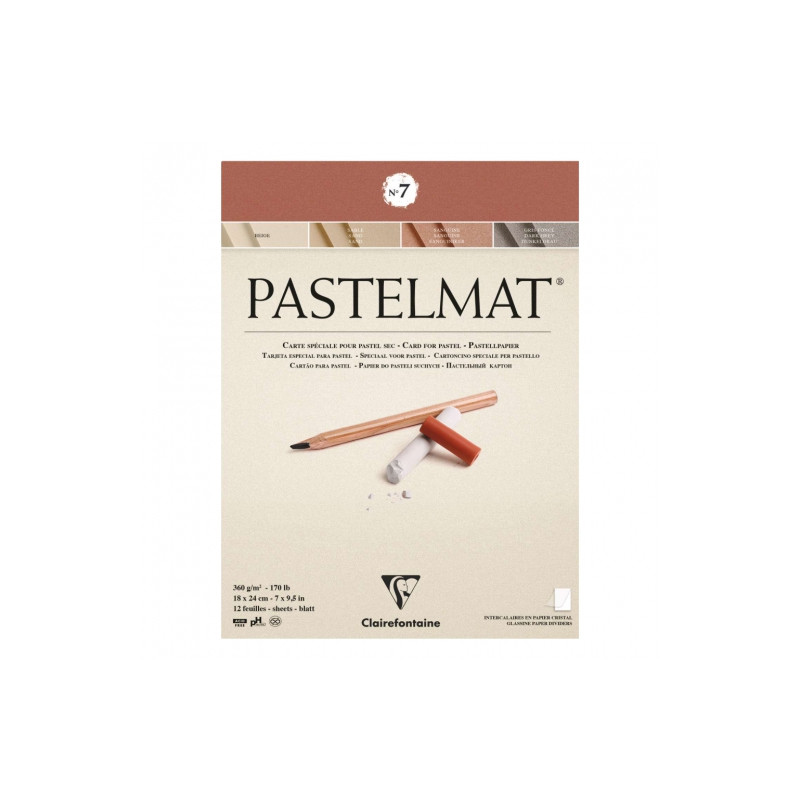 Blok Clairefontaine pastelmat nr 7 360g 12ark - sklep plastyczny - sza
