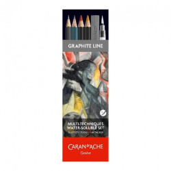 Caran d'Ache graphite line 13 elementów metalowe pudełko - sklep plast