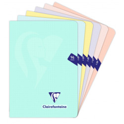 Clairefontaine mimesys zeszyt w kratkę 90g 96 stron pastelowe kolory -