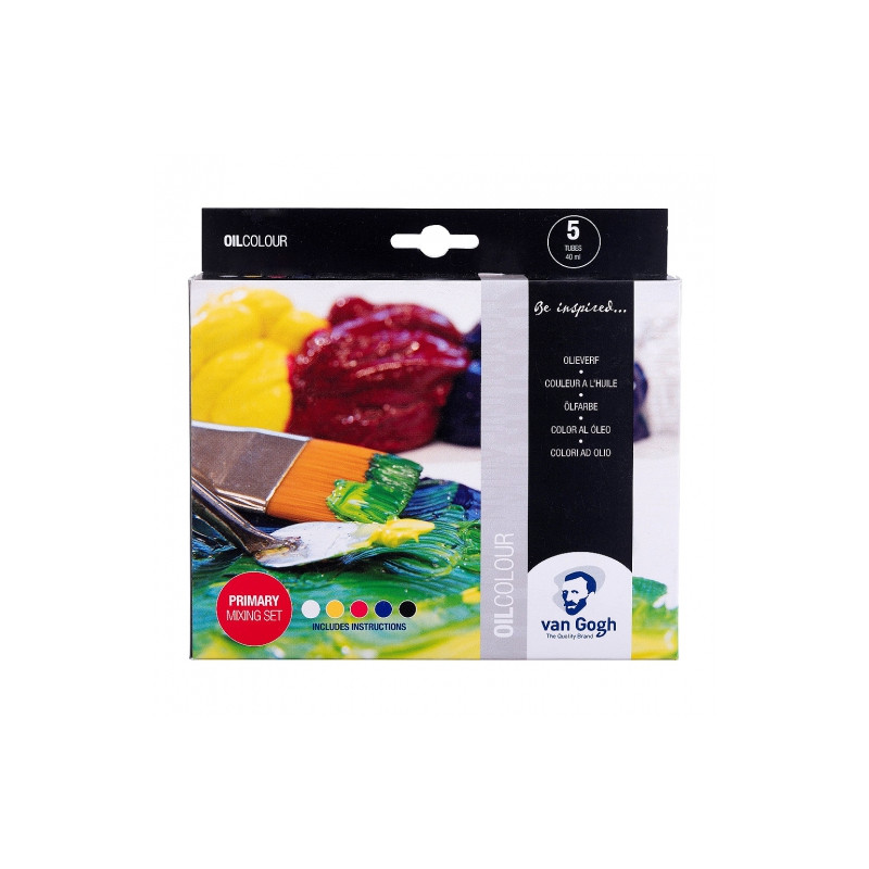 Talens van gogh podstawowy zestaw farb olejnych 5x40ml - sklep plastyc