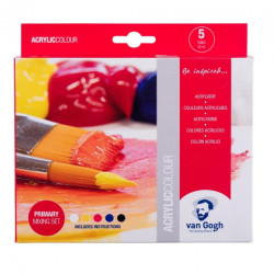 Talens van gogh podstawowy zestaw farb akrylowych 5x40ml - sklep plast