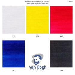Talens van gogh podstawowy zestaw farb akrylowych 5x40ml - sklep plast