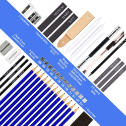 Kalour 12 ołówków zestaw 32 elementów w etui - sklep plastyczny - szał
