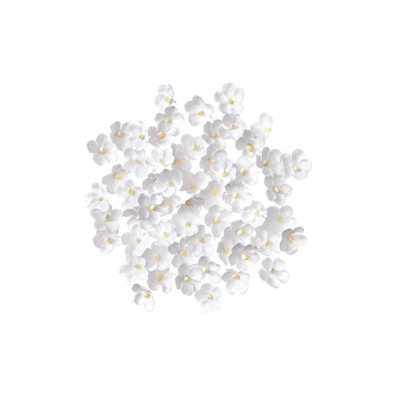 DpCraft paper flowers white 2 cm 60 pcs