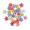 DpCraft kwiaty papierowe tęczowe z perełką 2cm 32szt - sklep plastyczn