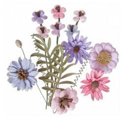 DpCraft pink&lavender kwiaty papierowe 12szt - sklep plastyczny - szał