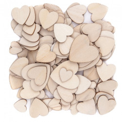 DpCraft wooden hearts mix 120 pcs