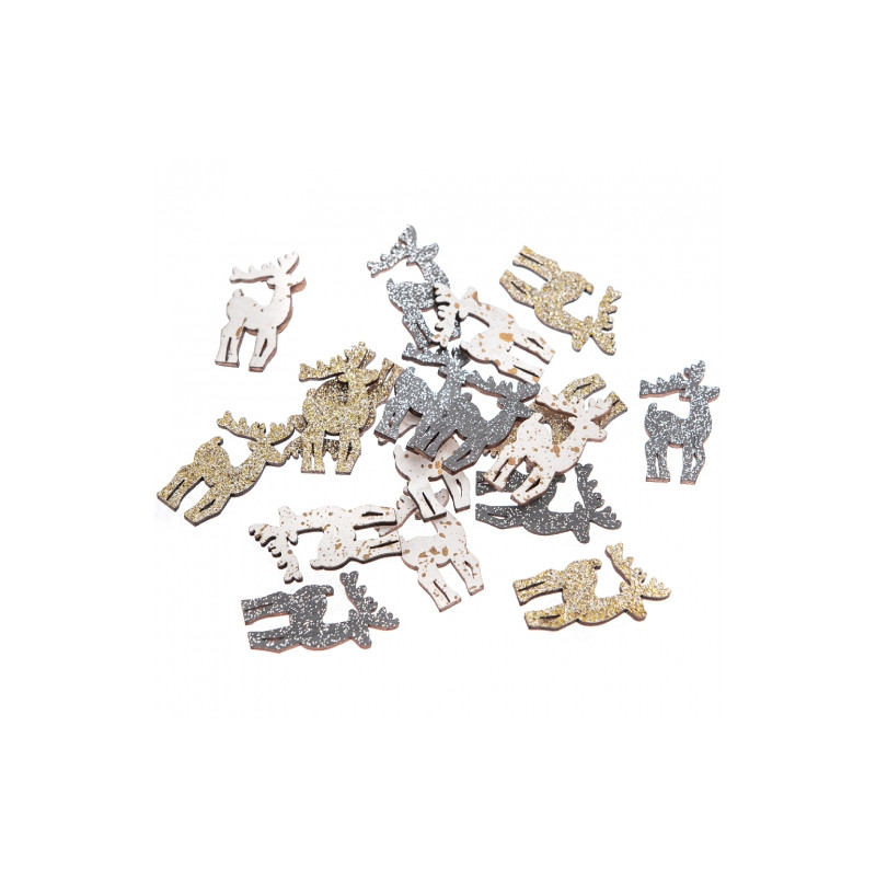 DpCraft self-adhesive wooden fawns 2.1x3.8cm 12pcs