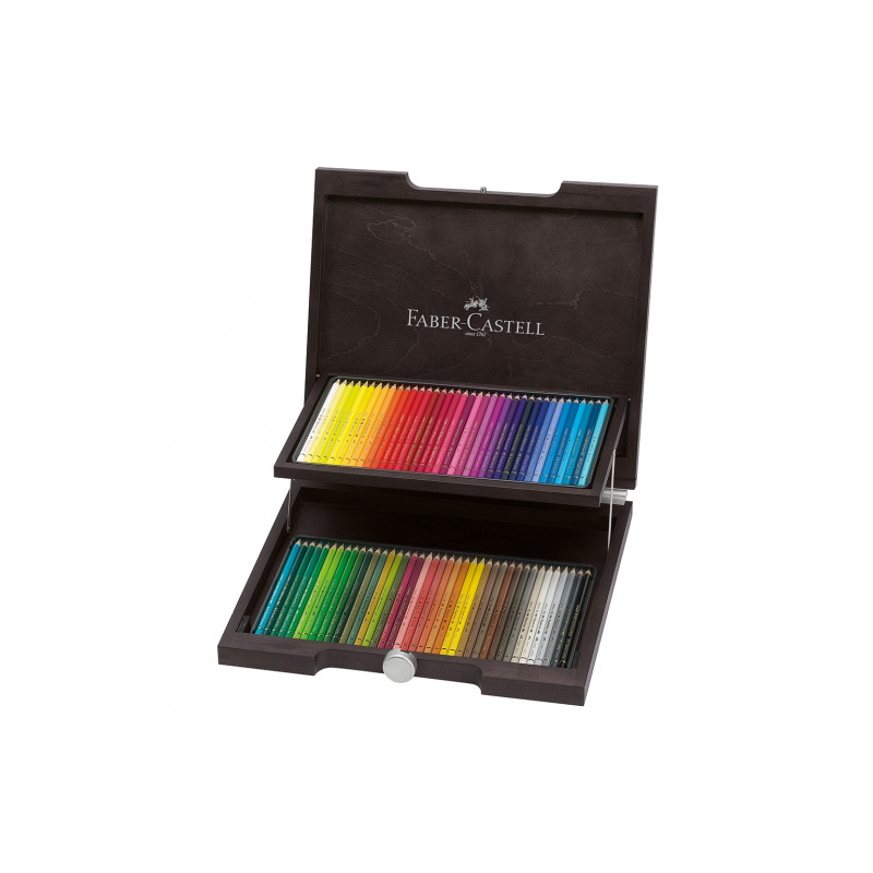 Faber-Castell polychromos zestaw 72 kredek w drewnianej kasecie - skle