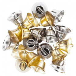 DpCraft dzwoneczki metalowe 2,6 cm mix 20szt - sklep plastyczny - szał