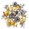 DpCraft dzwoneczki metalowe 2,6 cm mix 20szt - sklep plastyczny - szał
