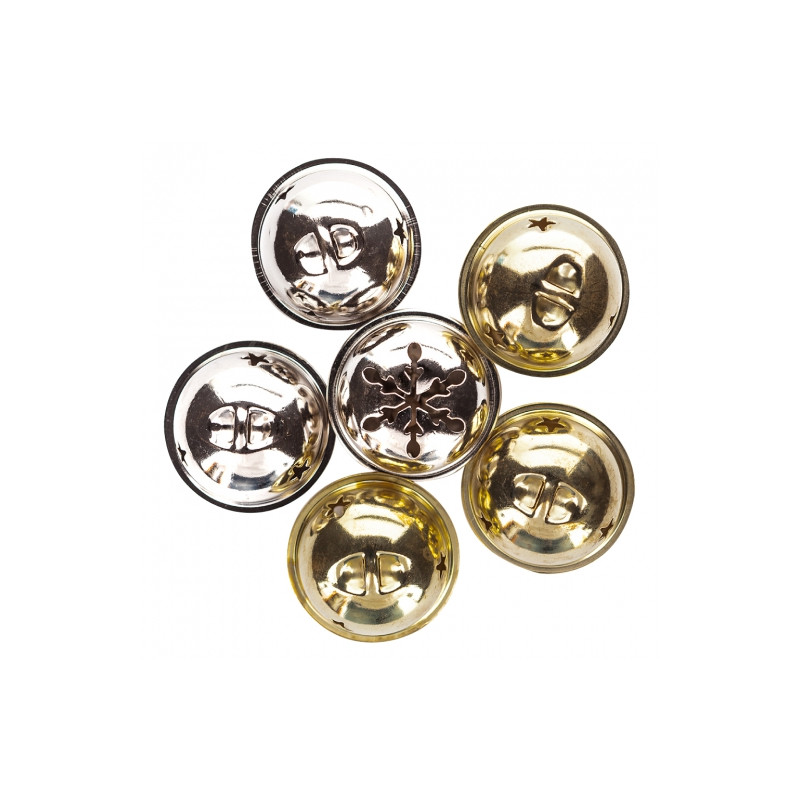 DpCraft dzwoneczki metalowe 4cm 6szt - sklep plastyczny - szał dla pla