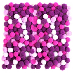 DpCraft polyester pompoms 1cm mix purple 120 pieces
