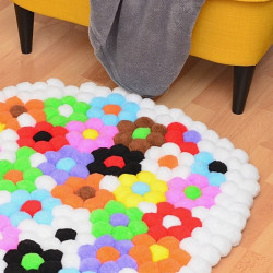 DpCraft polyester pompoms 5cm white 30pcs