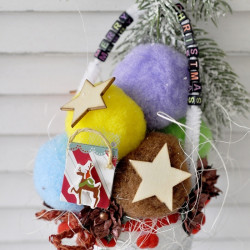 DpCraft pompony poliestrowe 5cm mix 30szt - sklep plastyczny - szał dl