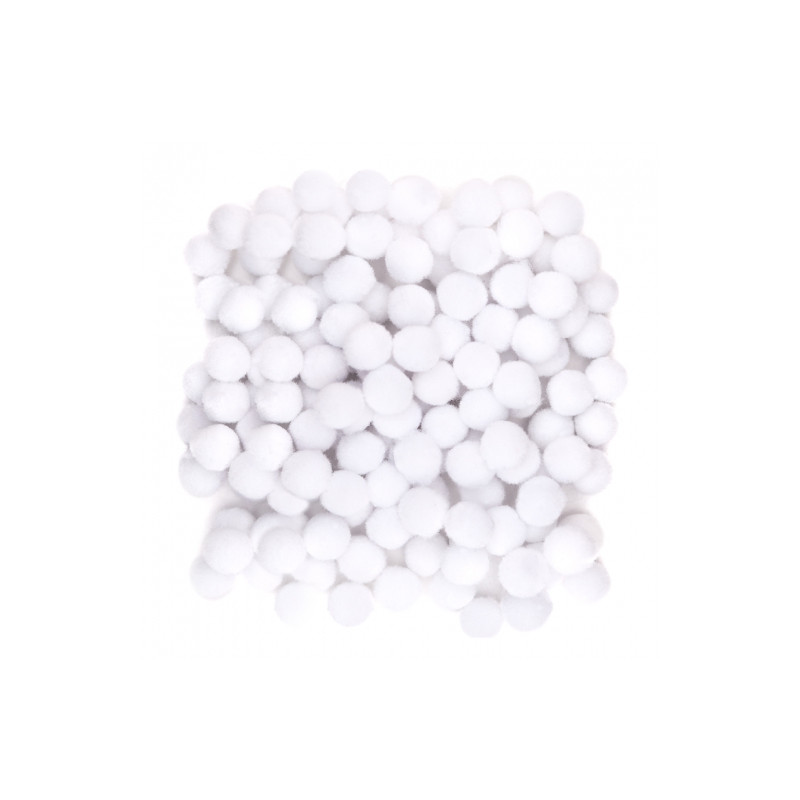 DpCraft polyester pompoms 1cm white 120pcs