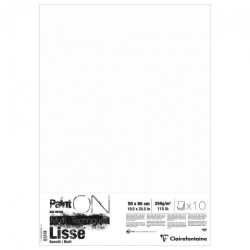 Clairefontaine paint on lisse smooth paper 50x65cm 250g 10sheets