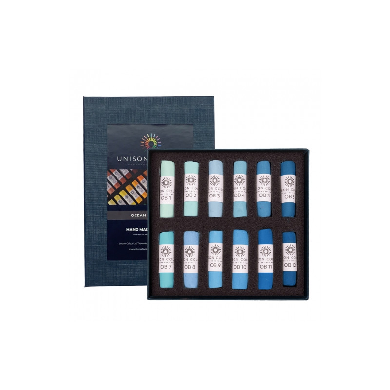 Unison Color ocean blue set of dry pastel sticks 12pcs